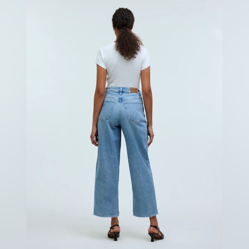 Madewell Petite Curvy Perfect Vintage Wide-Leg Crop Jean- Size 27P - Picture 4 of 9